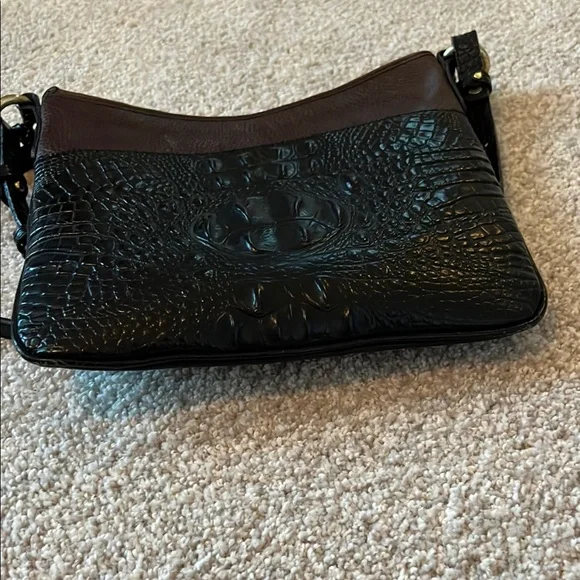 Brahmin Brown and Black Crossbody Bag with Leopard Print - Picture 4 of 7